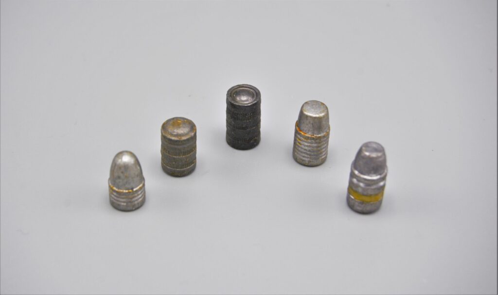 projectiles on white backdrop