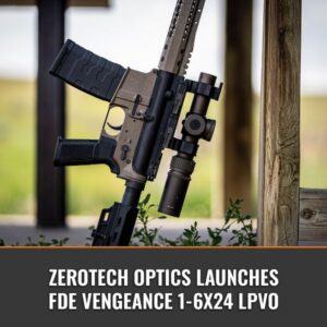 optic on rifle sitting in rest