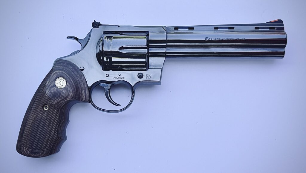 Side profile of revolver