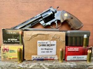 revolver with various ammunition