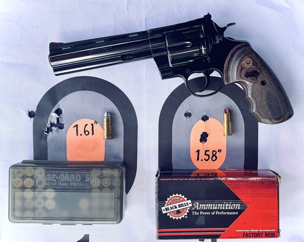 Revolver with used target
