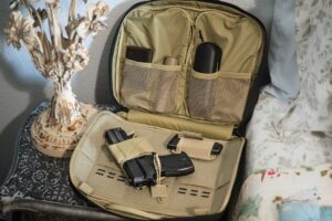 Bag open showing contents