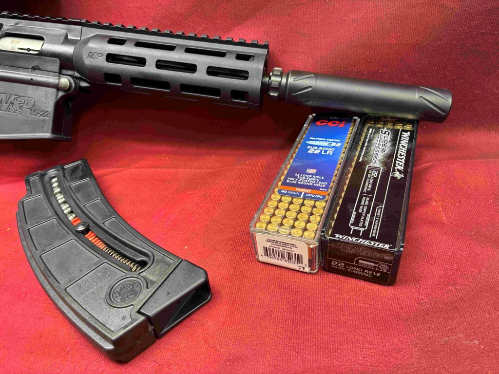 Photo of suppressor on MP15 22